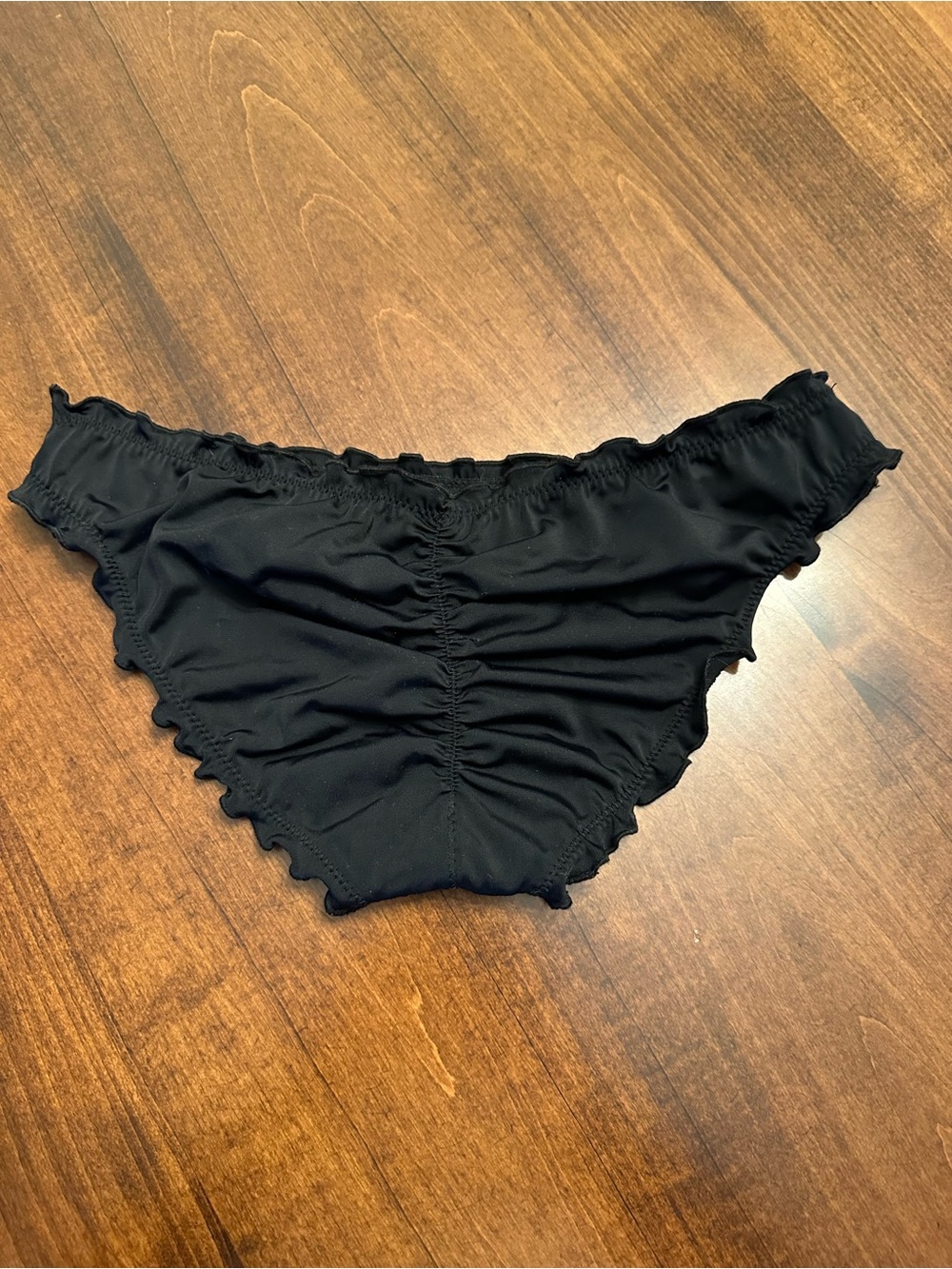 Xhileration Black Ruffled Bikini Bottom